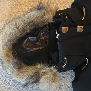 ⛄️Eider ❄️Women's Black Jacket with Fur Hood